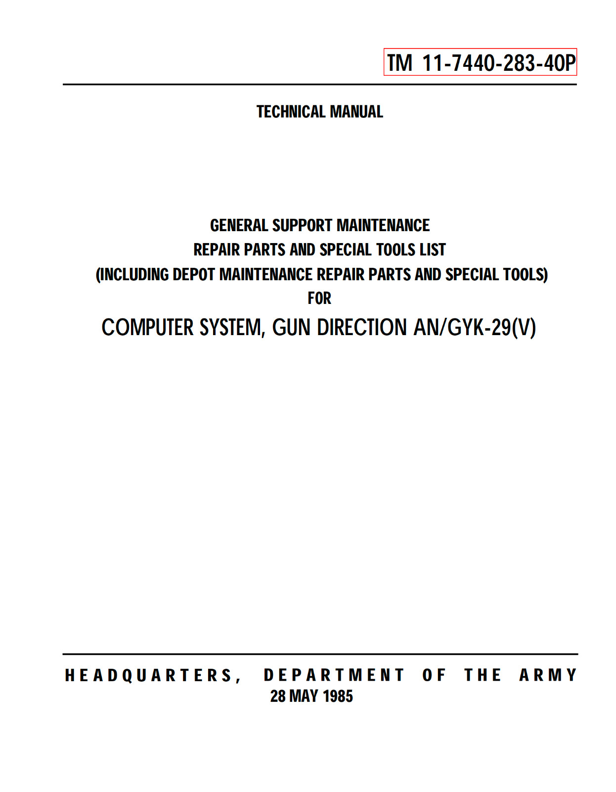 309 Page TM 11-7440-283-40P COMPUTER GROUP GUN DIRECTION GYK-29(V) On Data CD