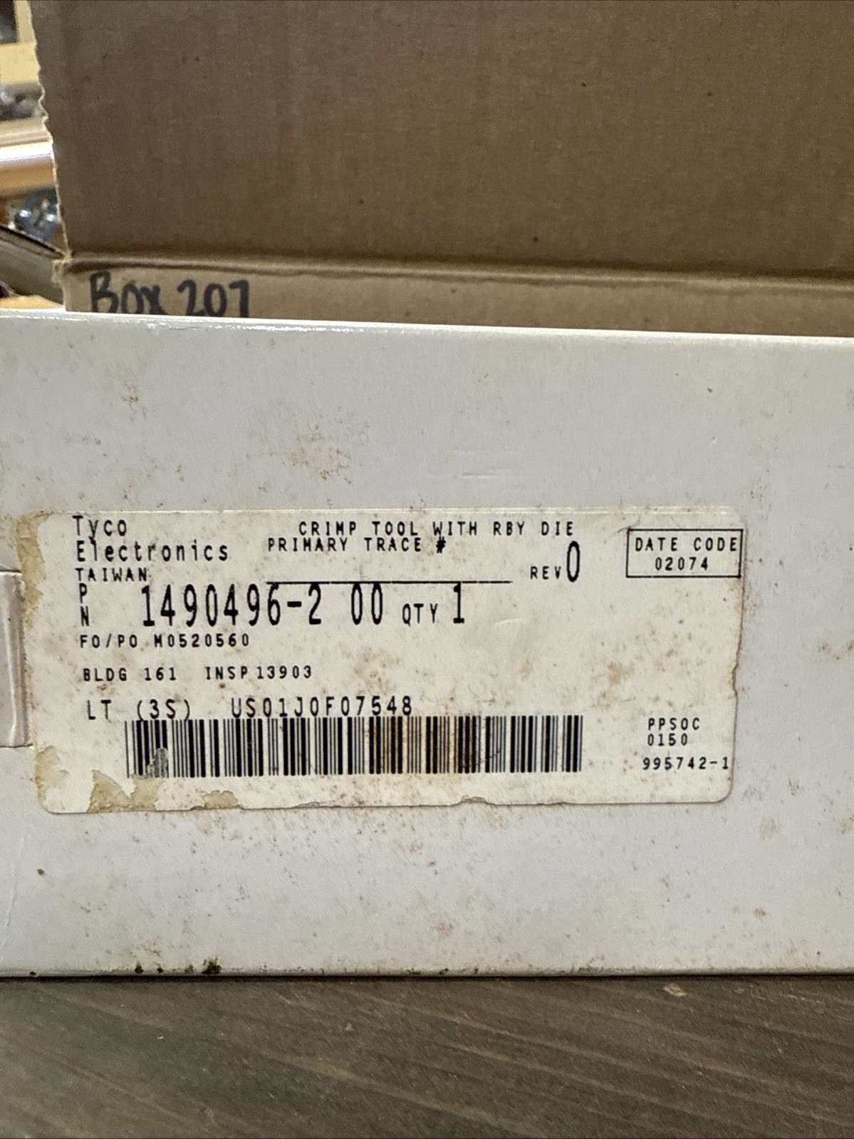 Tyco Electronics Crimp Tool With RBY Die 1490496-2