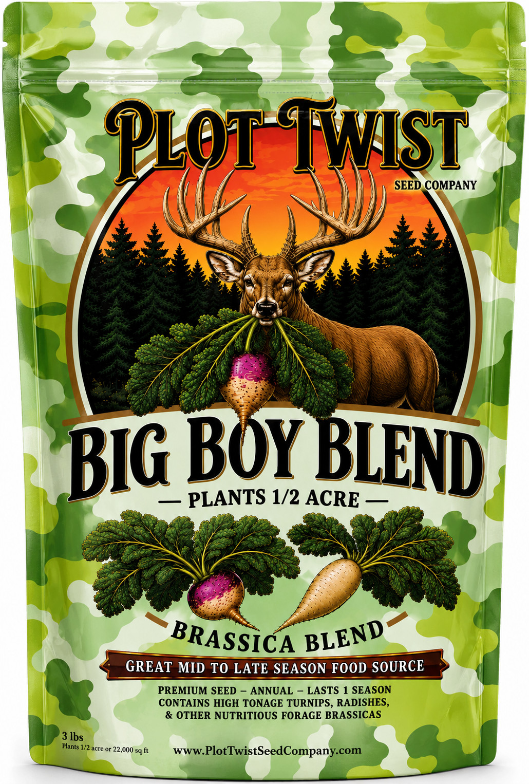 Food Plot Seed Deer Wildlife Turnip Radish Kale Forage Rape Brassica Protein