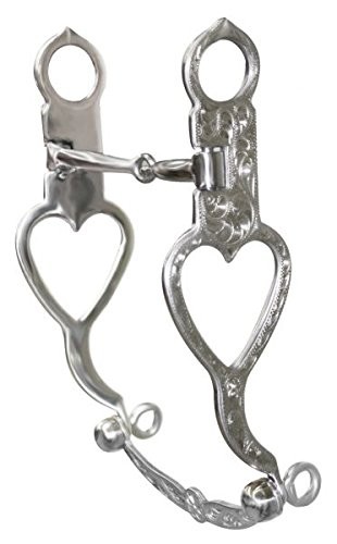 Showman Stainless Steel Bit w/ Fully Engraved Open Heart Cheeks