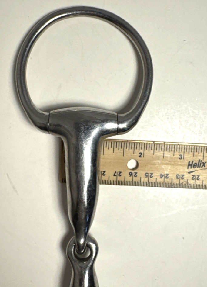 5” Hollow Aluminum Eggbutt Single Joint Snaffle, 1" thick Bars