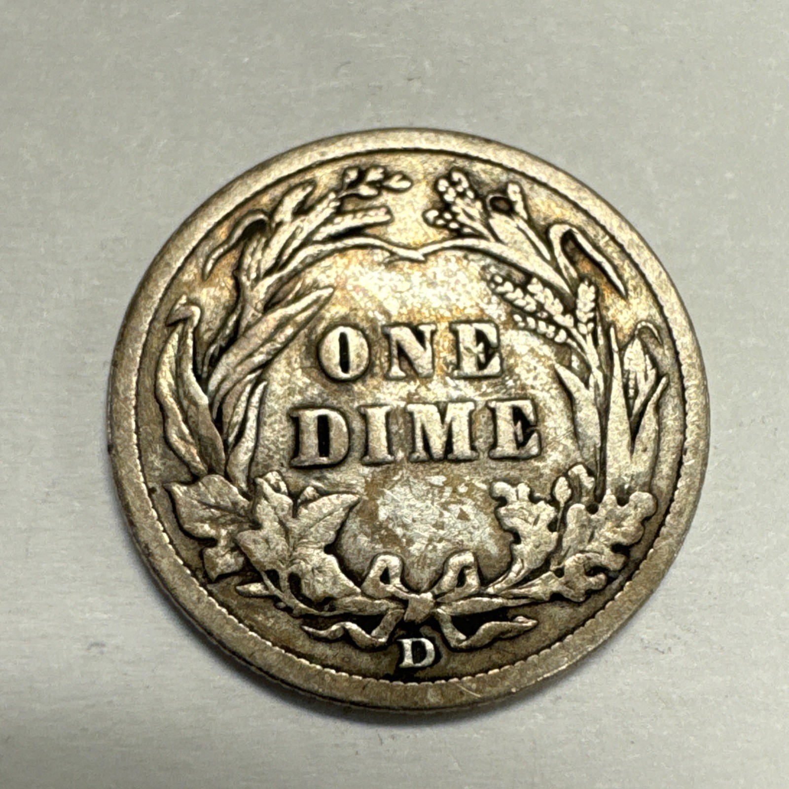 1910-D Barber Silver Dime VF