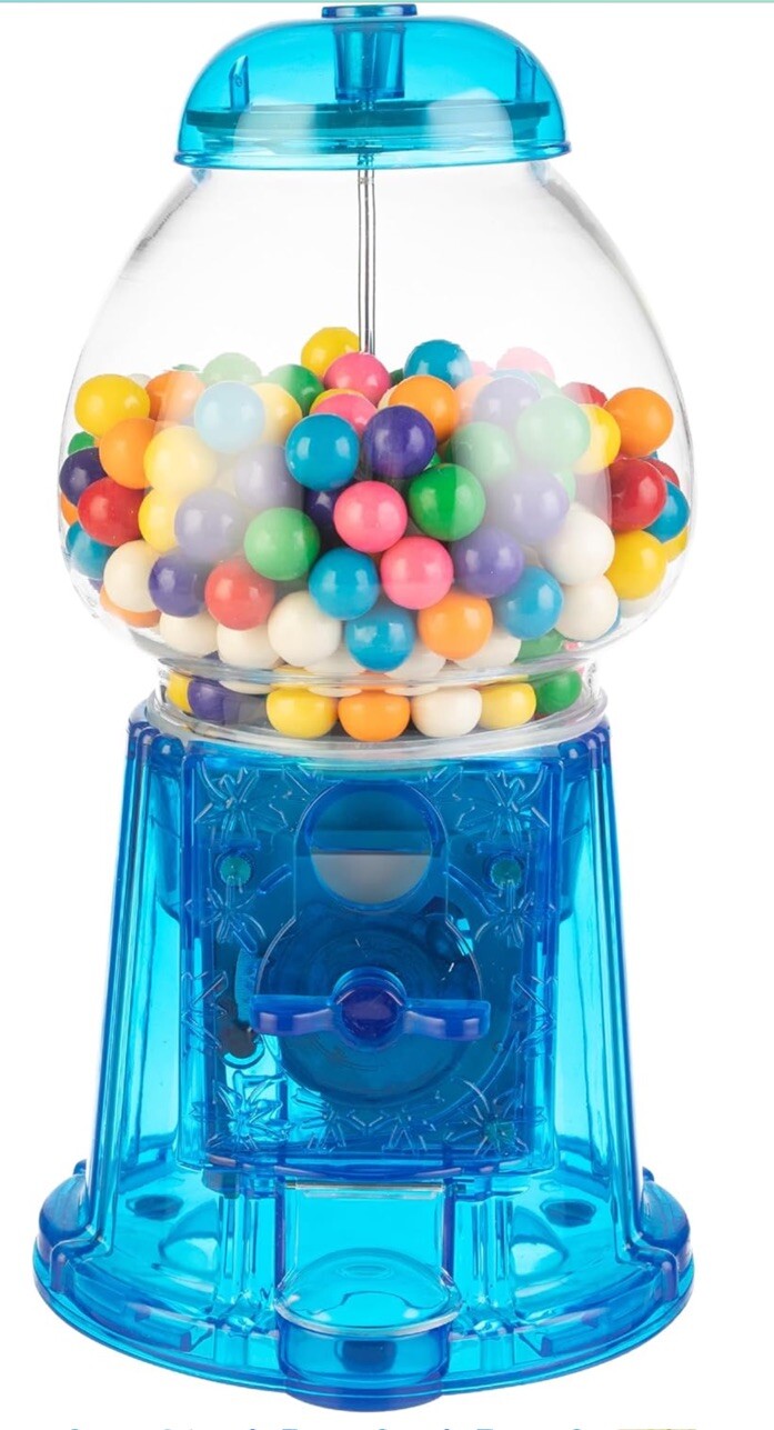 12” Blue Translucent Acrylic Glass Globe Gumball Machine Bank Coin Operated ￼