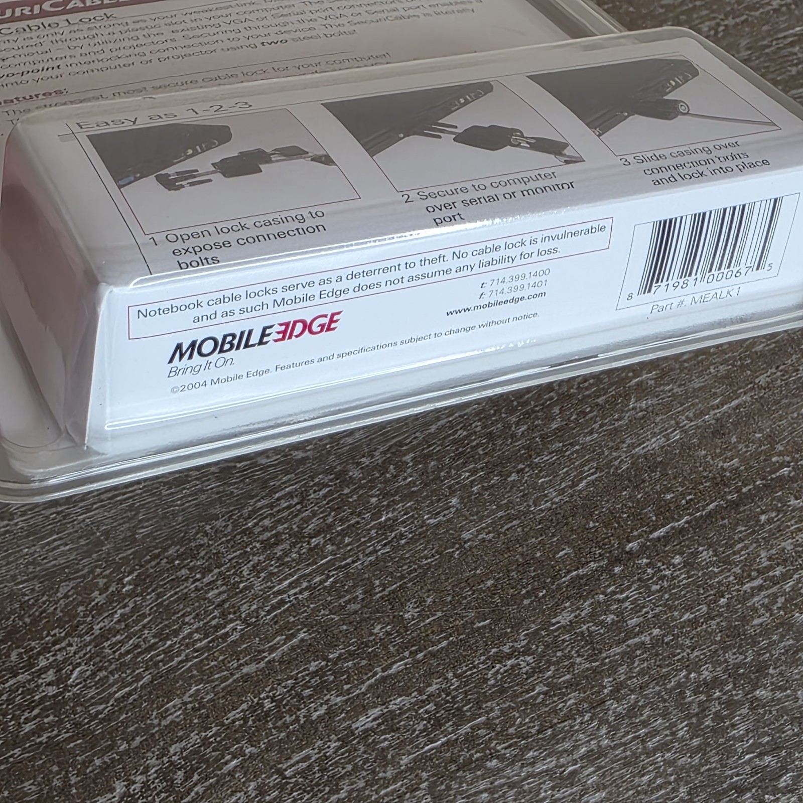 Mobile Edge Key Cable Lock Laptop High Security Model MEALK1 - NEW SEALED