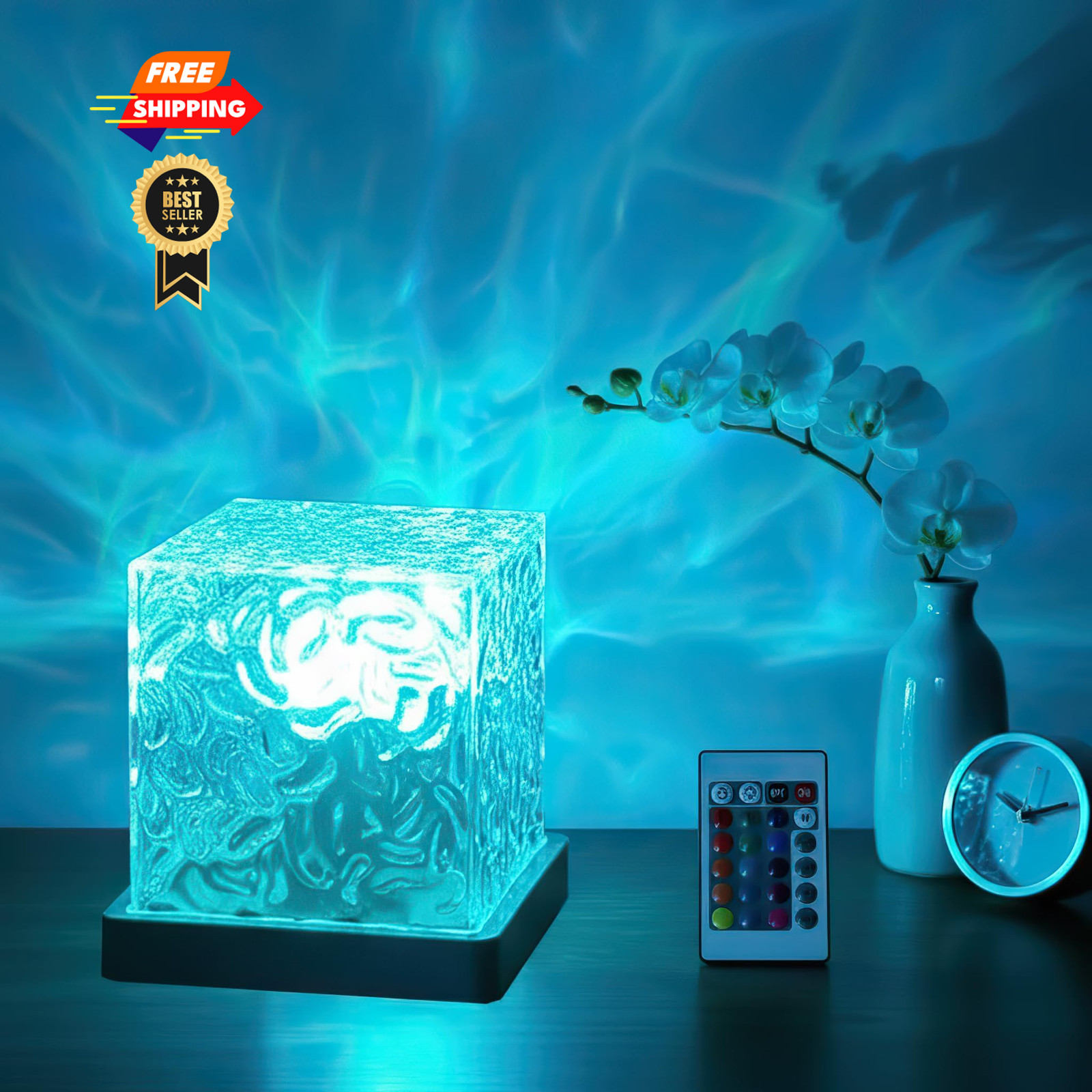 Mavsigak 2026 New Ocean Wave Projector Light, 16 Color Touch & ‎Multicolor