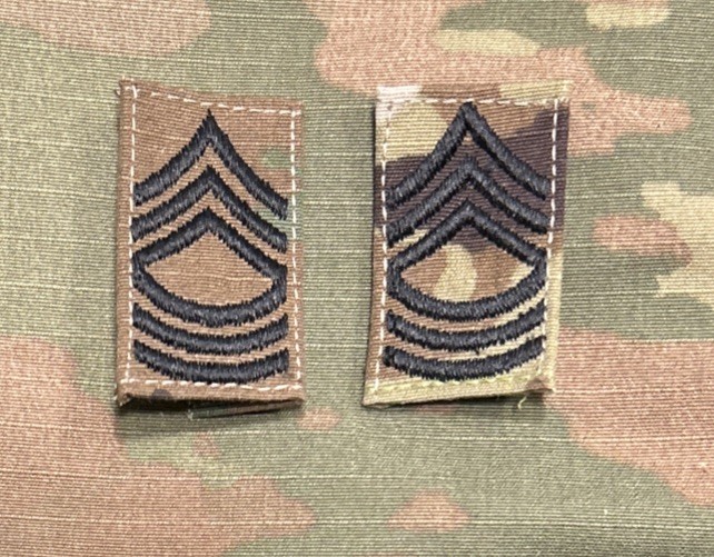 US Army MSG/E8 Cap Rank (2) OCP Sew-On Master Sergeant Combat Uniform