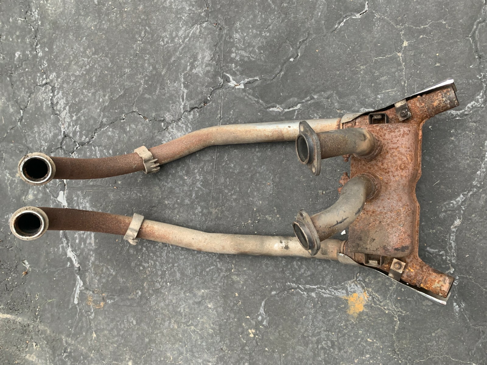 1985 85 Suzuki GV700GL GV700 GL Exhaust Header + Pre Muffler