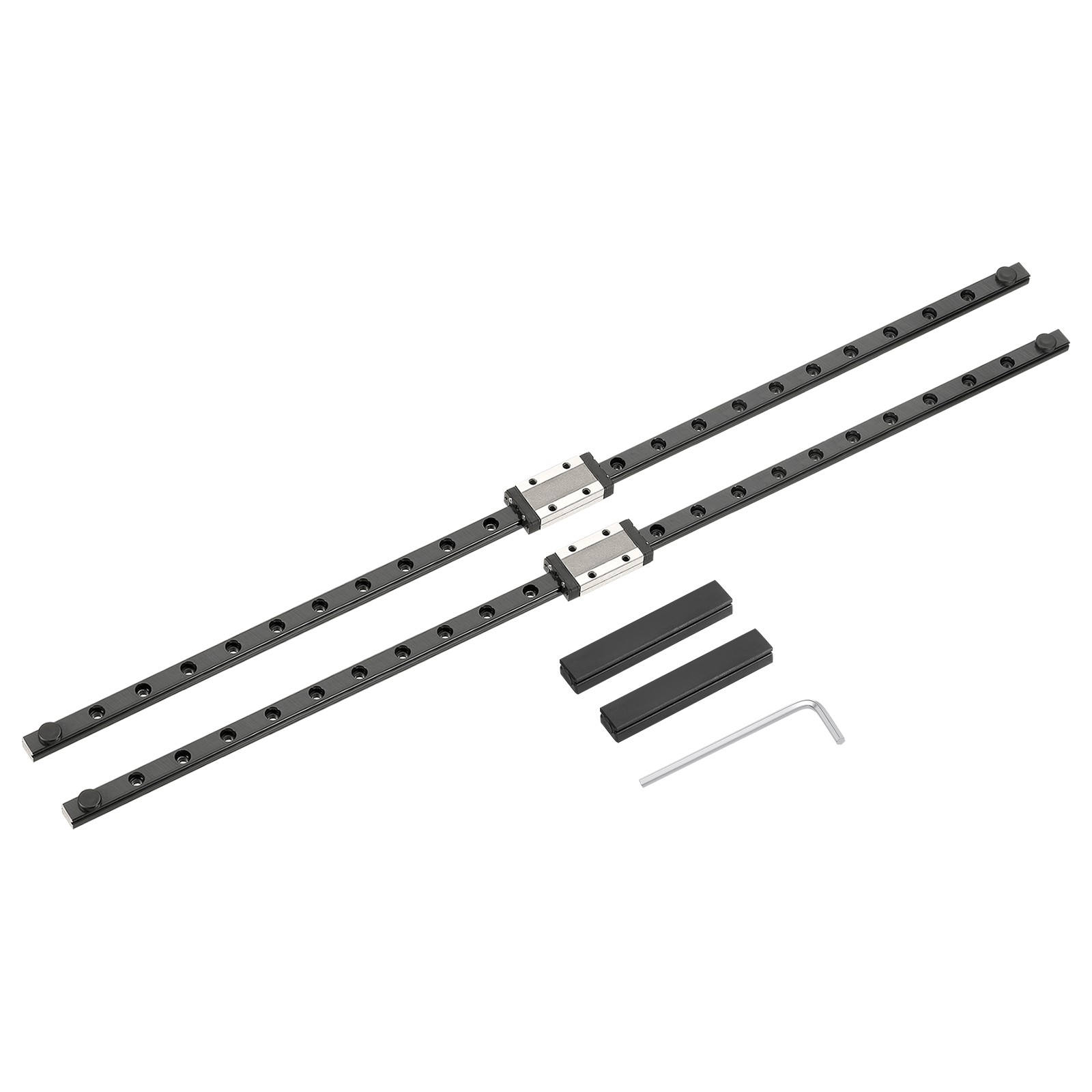 2Pcs MGN9 500mm Linear Sliding Rail Guide with MGN9H Sliding Carriage Block)