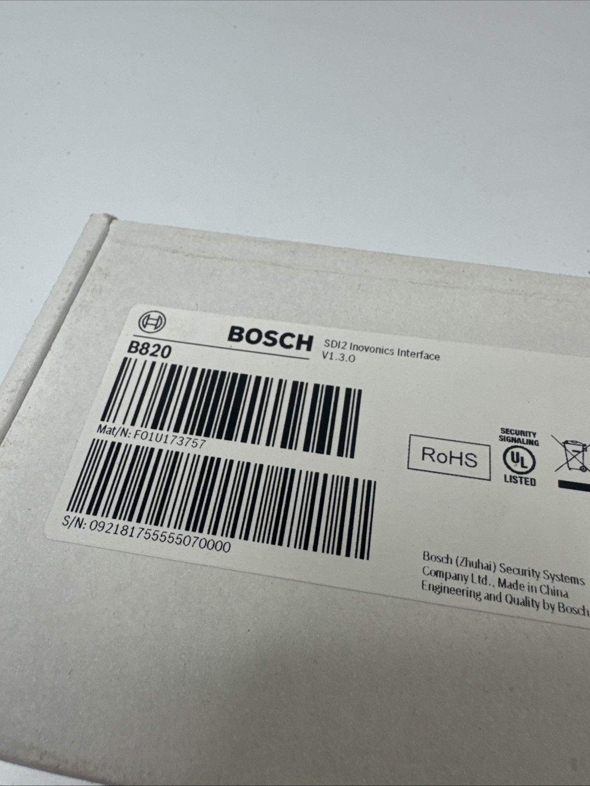 NEW Bosch B820 Inovonics SDI2 Interface