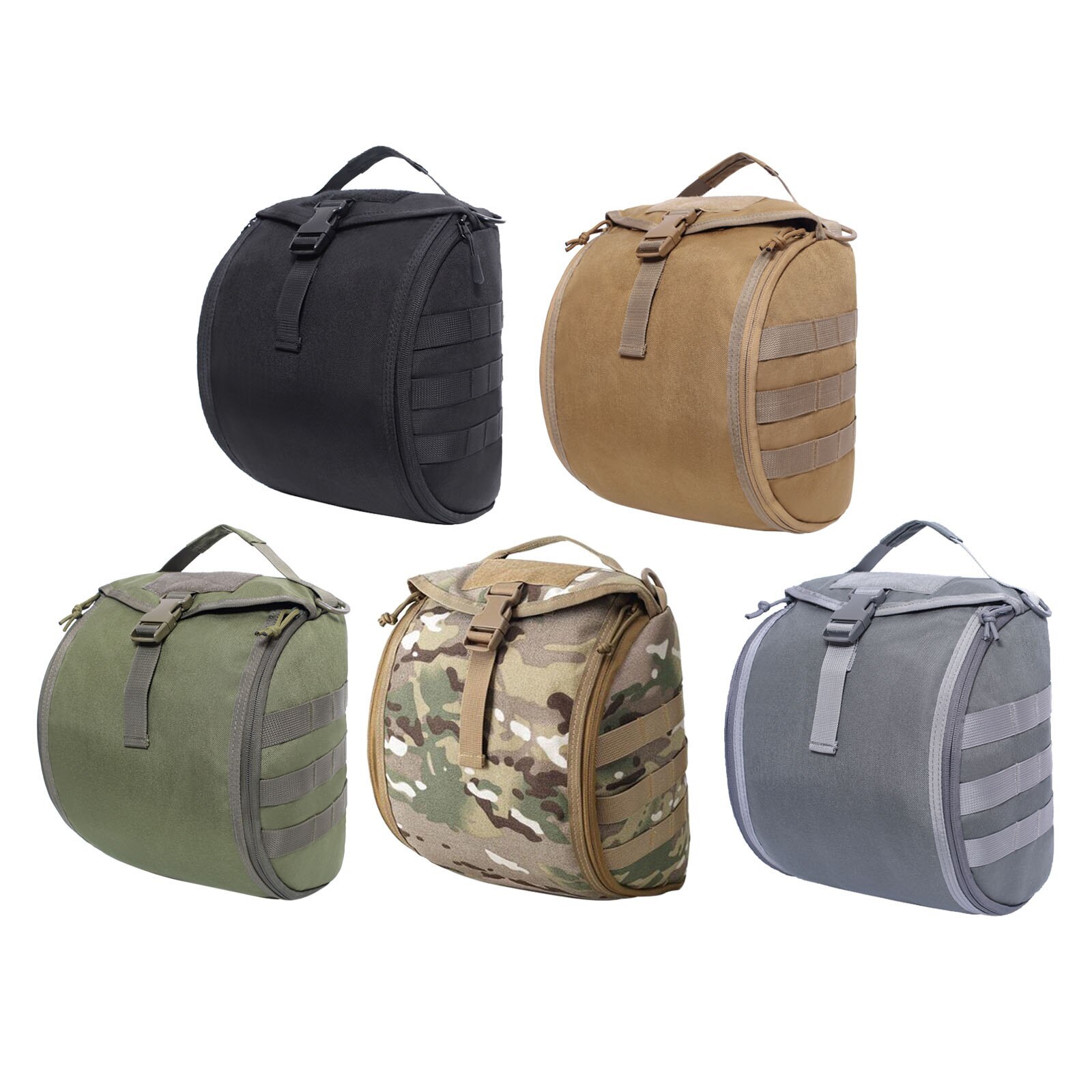 Tactical MOLLE Clamshell Helmet Bag for Airsoft MilSim Motorcycle Bike Helmets