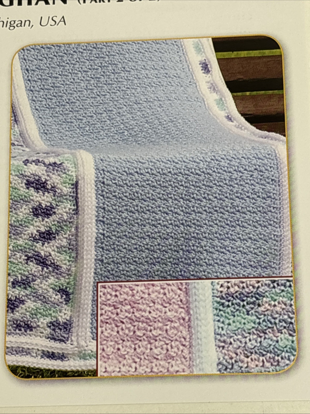 April Showers Baby Afghan Crochet Pattern Cards Pages