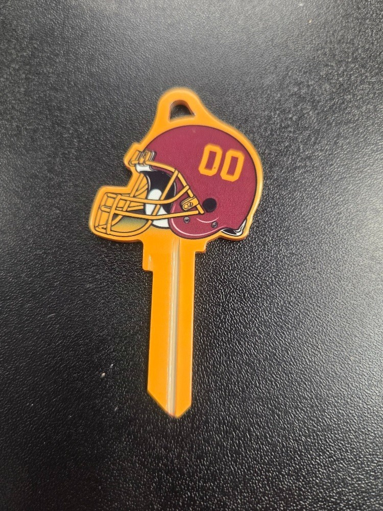 NFL WASHINGTON COMMANDERS HELMET KWIKSET KW1/KW10 KEYBLANK - READ DETAILS BELOW
