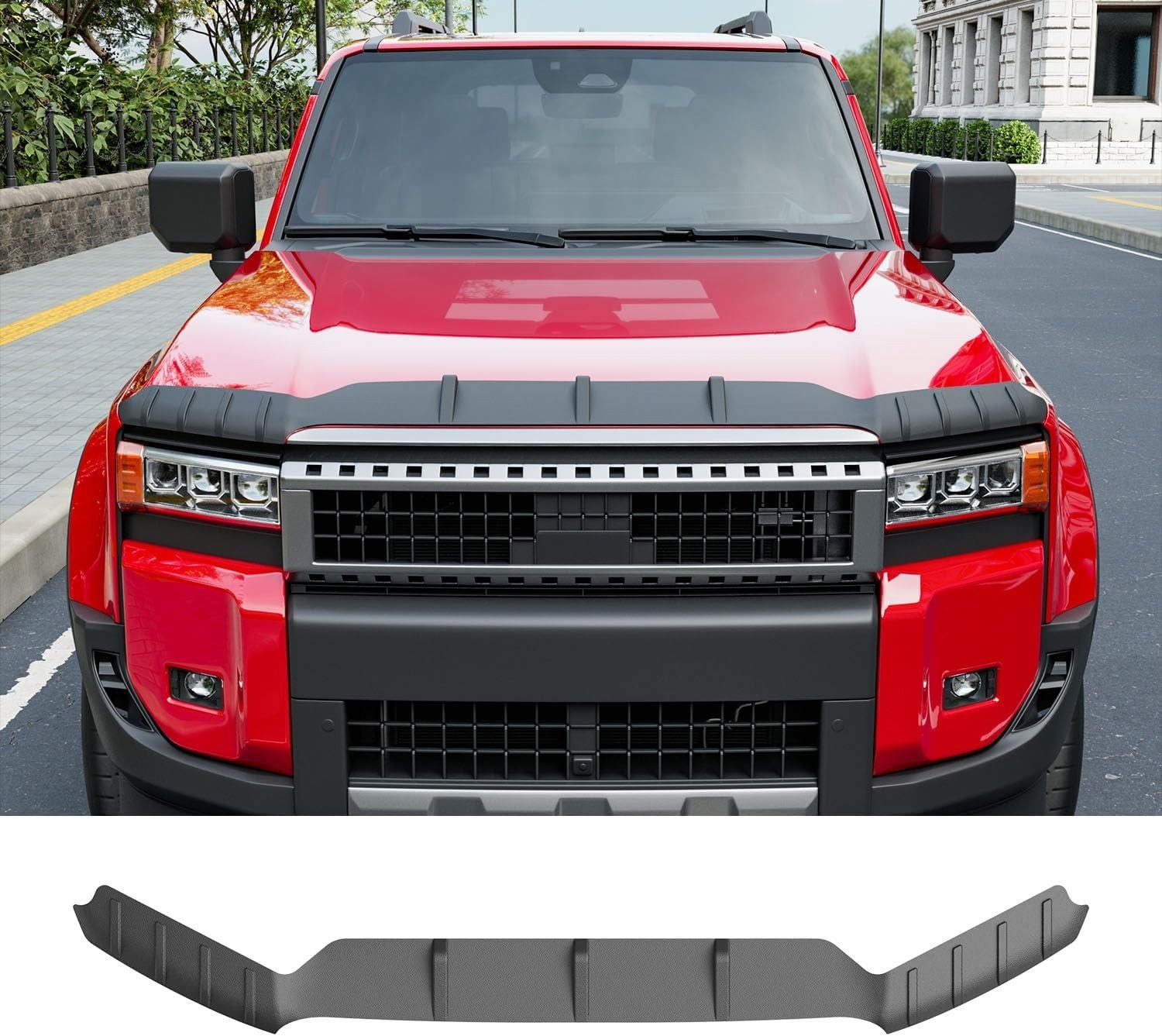 For 2024-2025 Toyota Land Cruiser Hood Protector TPE Shield Hood Deflector