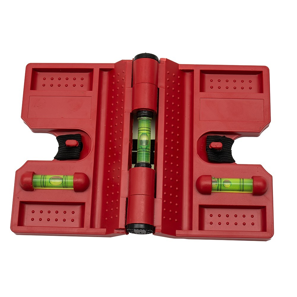 Fence Post Level Tool Versatile Adjustable Plastic Red Vertical 3 Vials