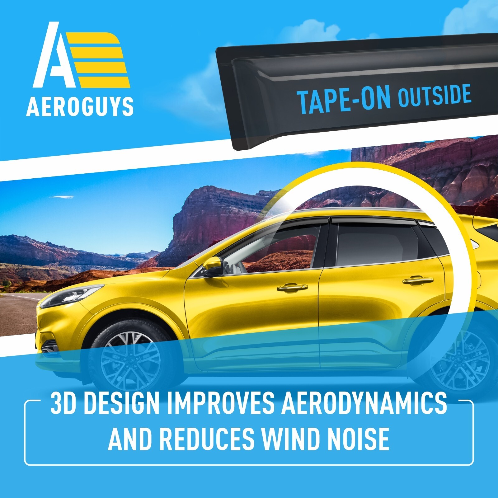 Rain Guards Vent Visors Shade for 2020-2024 Ford Escape
