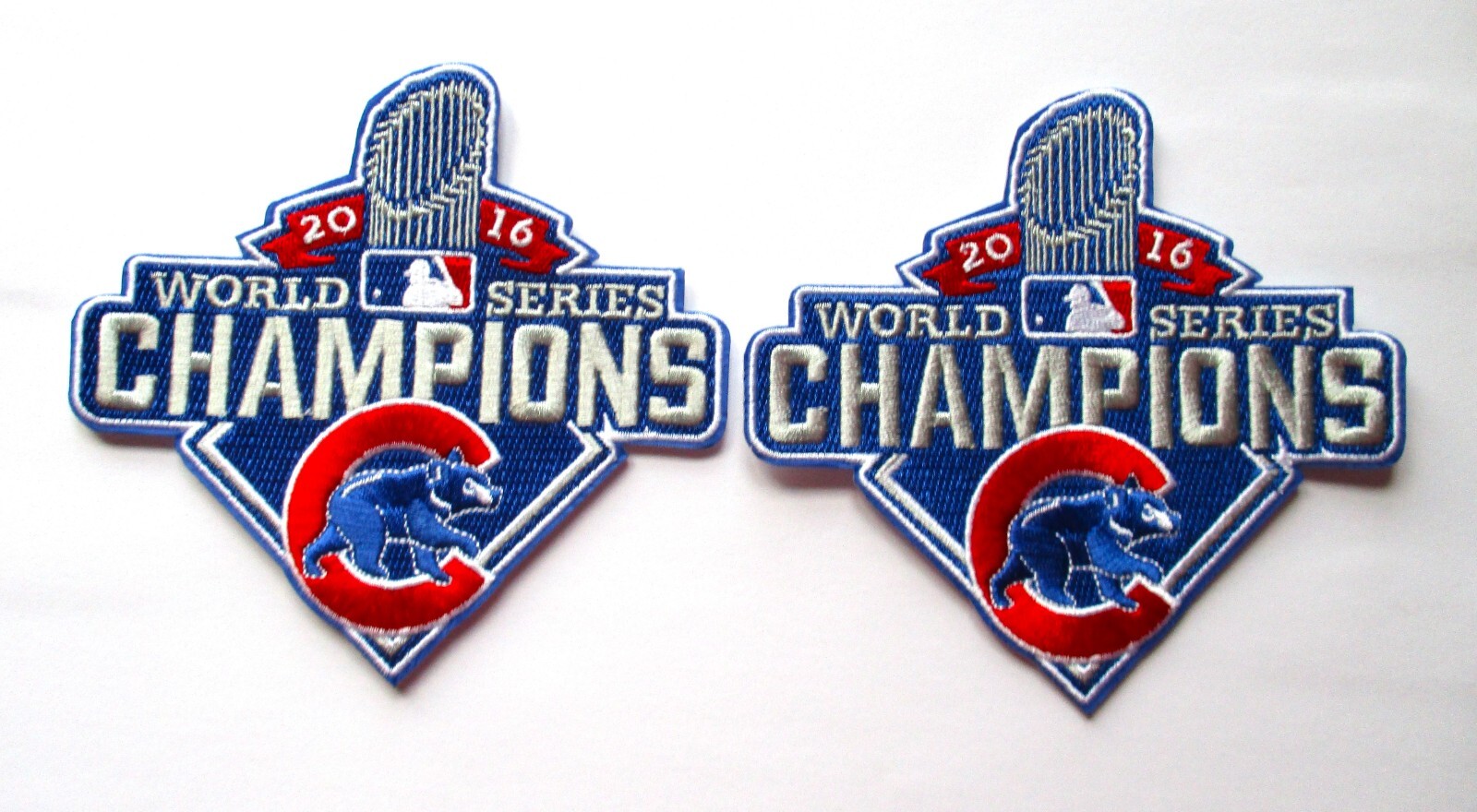 (2) (2016) CHICAGO CUBS WORLD SERIES CHAMPIONS EMBROIDERED PATCH (NEW) #66