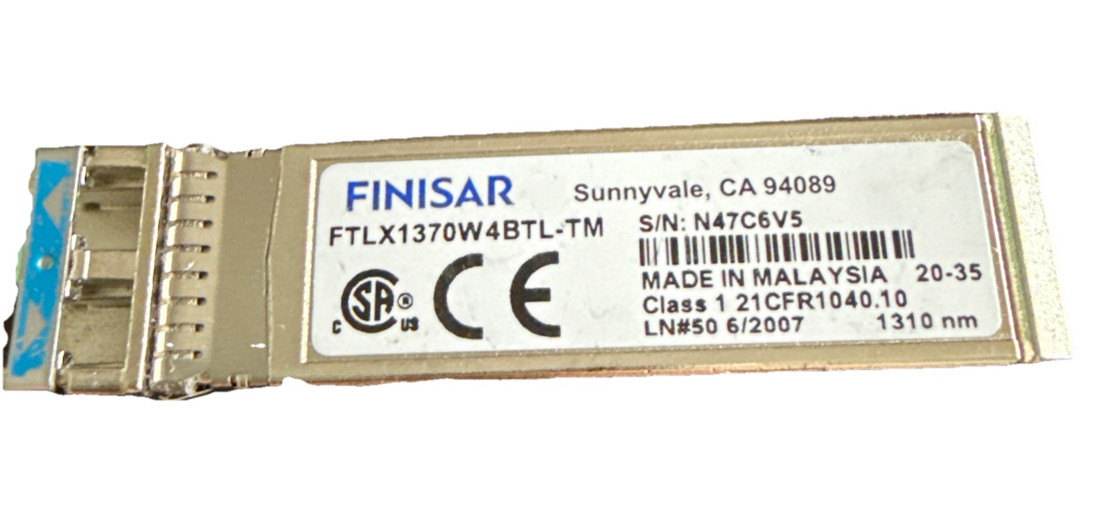 Lot Of 10 Finisar FTLX1370W4BTL-TM 10G SFP 1310nm Transceiver Module