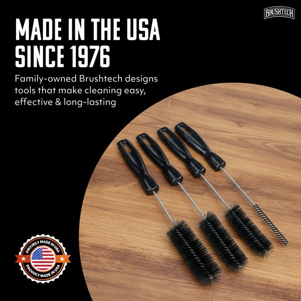 Brushtech Multi-Use Brush Quartet, Precision Cleaning Scrub Tools