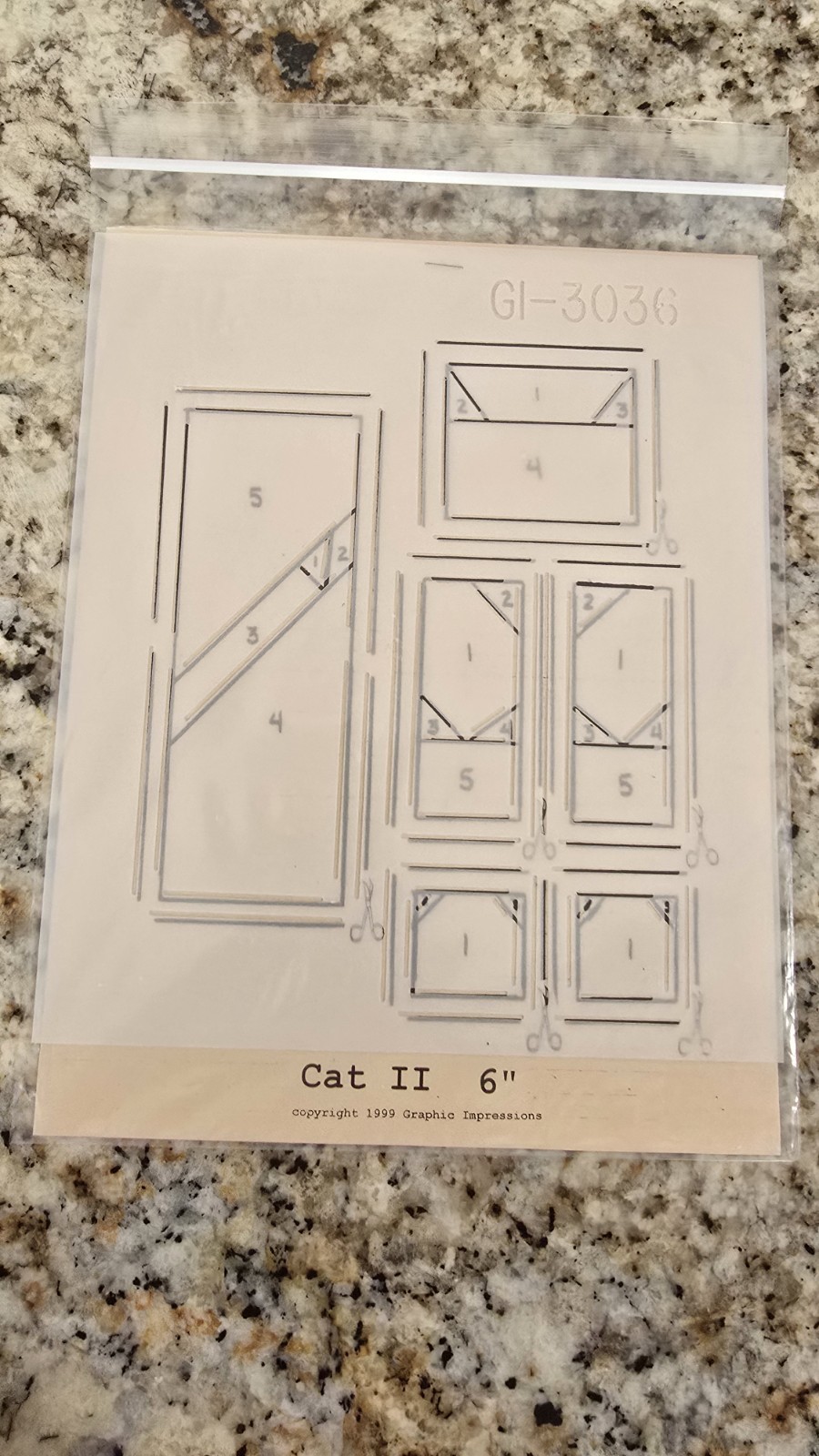Foundation Impressions Quilt Stencils Twisted Sister Rotary Template & Pattern