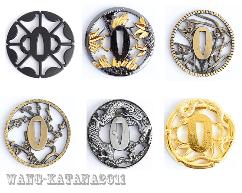 Zinc & Alloy Tsuba Hand Guard for Japanese Samurai Katana Wakizashi Tanto Sword