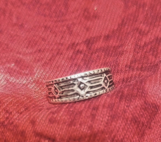 Sterling Silver Toe Ring Adjustable Band 925 Diamond Pattern