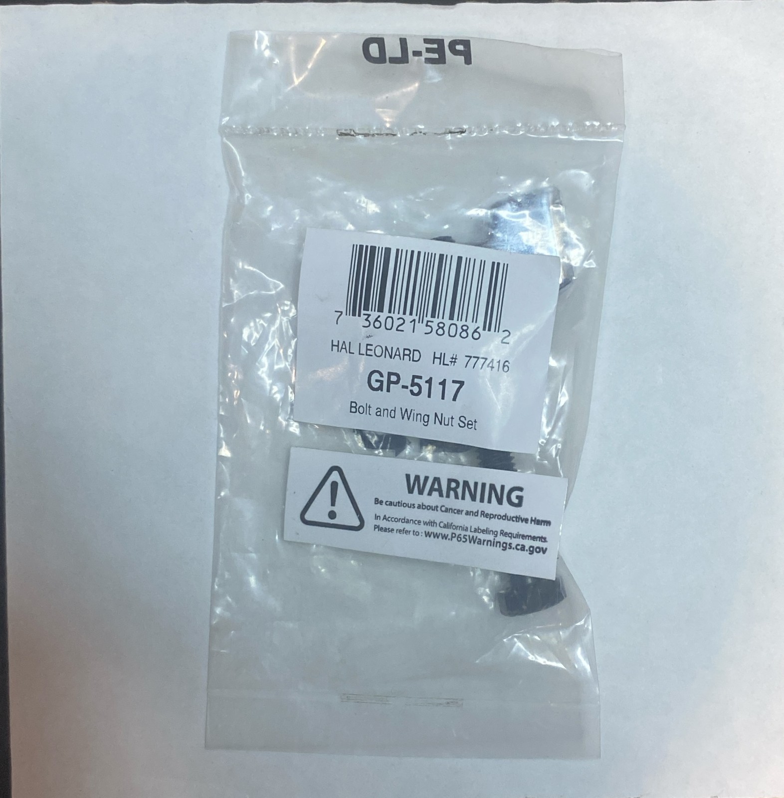 Gibraltar GP-5117 Bolt And Wing Nut Set