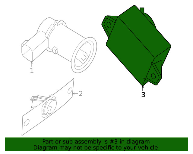 Genuine Nissan Blind Spot Detection System Warning Sensor 284K1-9BU1A
