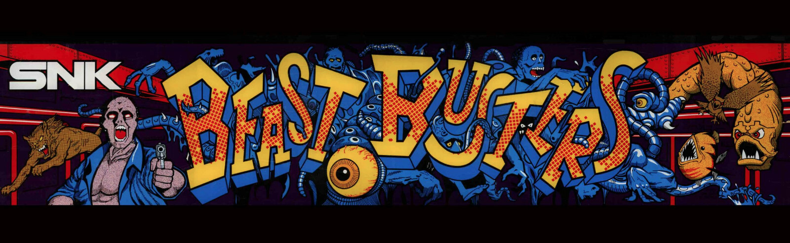 Beast Busters Arcade Marquee 26" x 8"