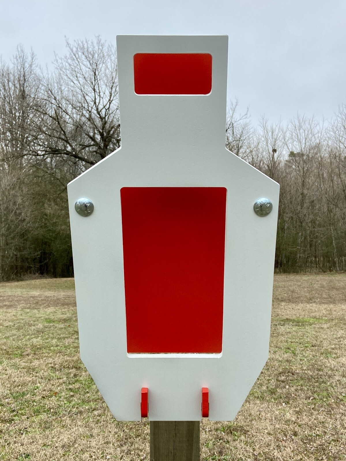 RINGER 12"x24" 3/8" AR500 STEEL REACTIVE SHOOTING TARGET A&B/C ZONE w/ 2x4 STAND