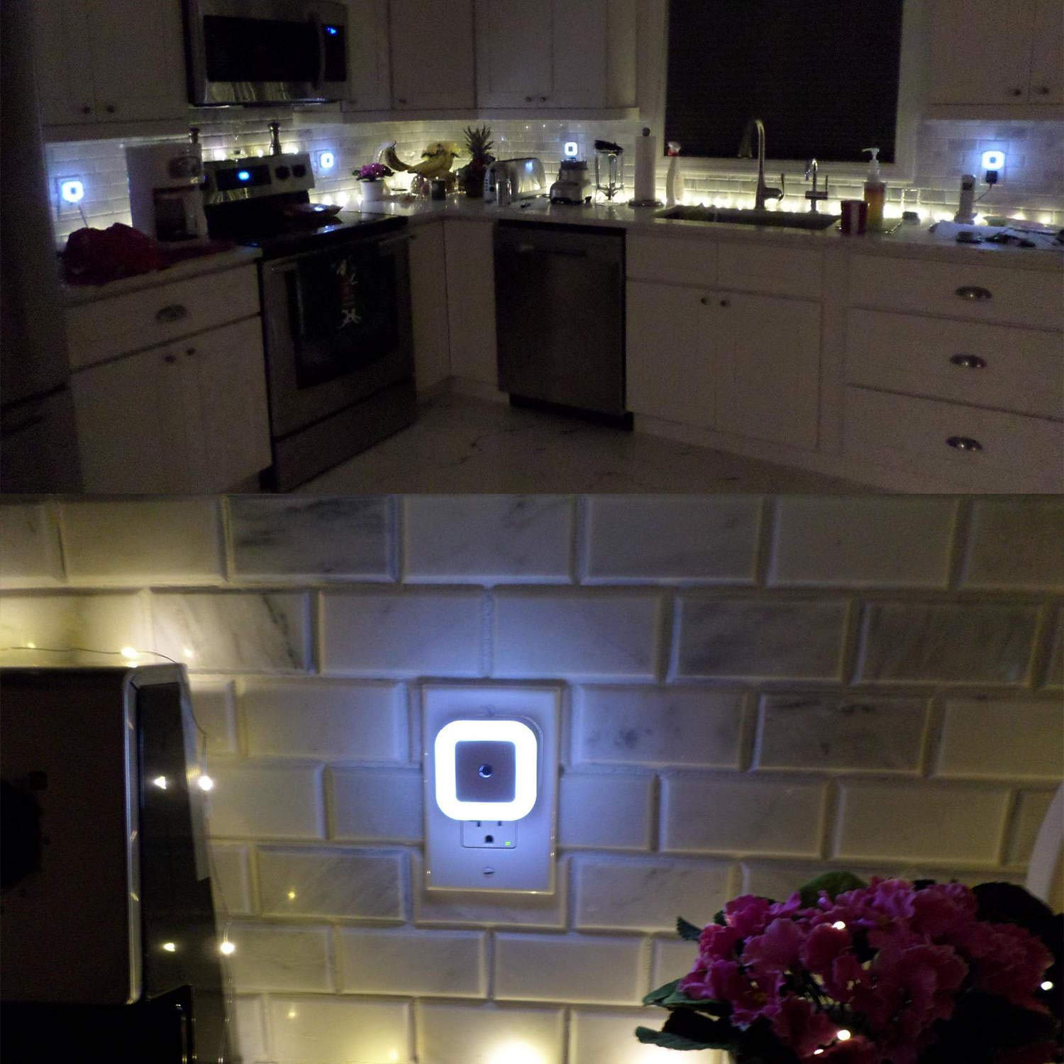6-Pack LED Night Light Lamp, Dusk to Dawn Sensor, Daylight White, Plug-In