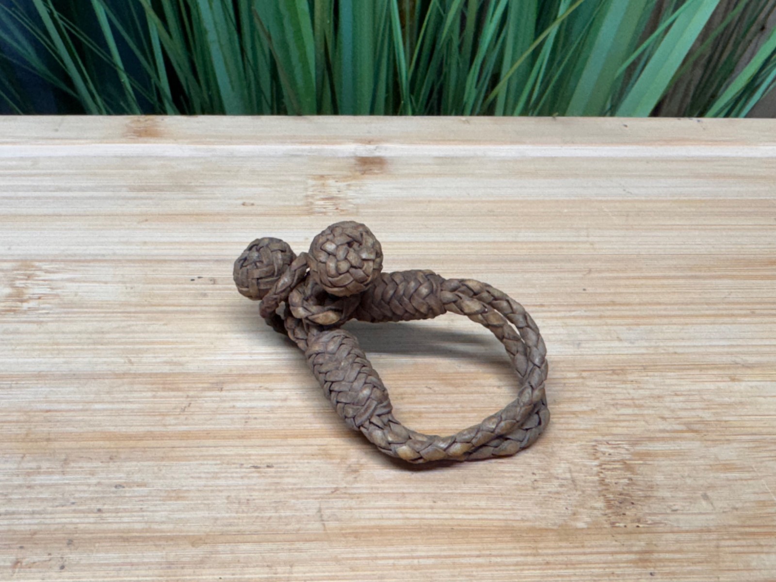 Vintage Western Braided Rawhide Tie Down Hobble / Holder 4 Breast Collar