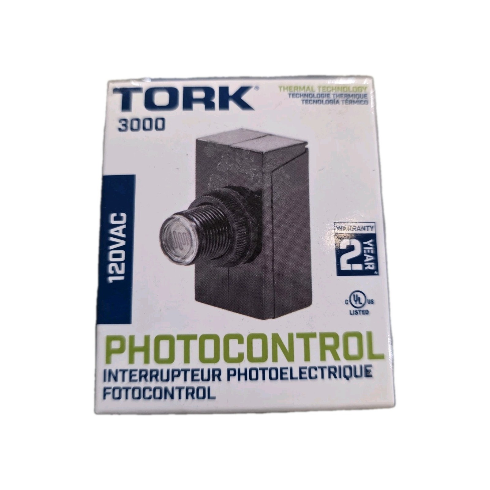 Tork 3000 Button Flush Mounting Photocontrol 120V Photocell/Photoeye Gasket & Nu