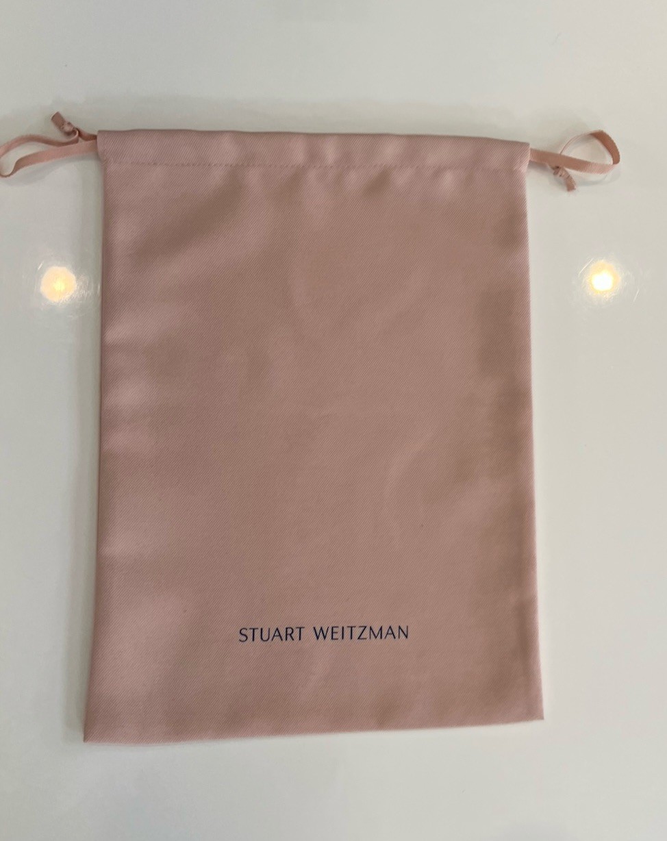 Stuart Weitzman Blush Pink Drawstring Travel Storage Dust Bag 16x13.5”