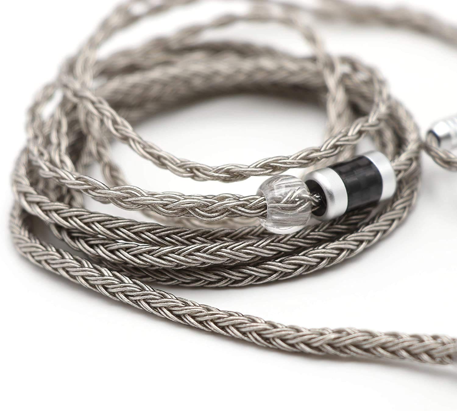 Linsoul Tripowin Zonie IEM Cable, 16 Core Silver 2pin 0.78, 3.5mm, Grey