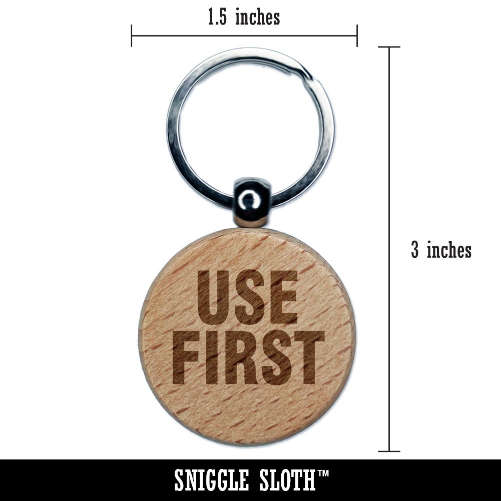 Use First Production Inventory Management Manufacturing Label Round Keychain