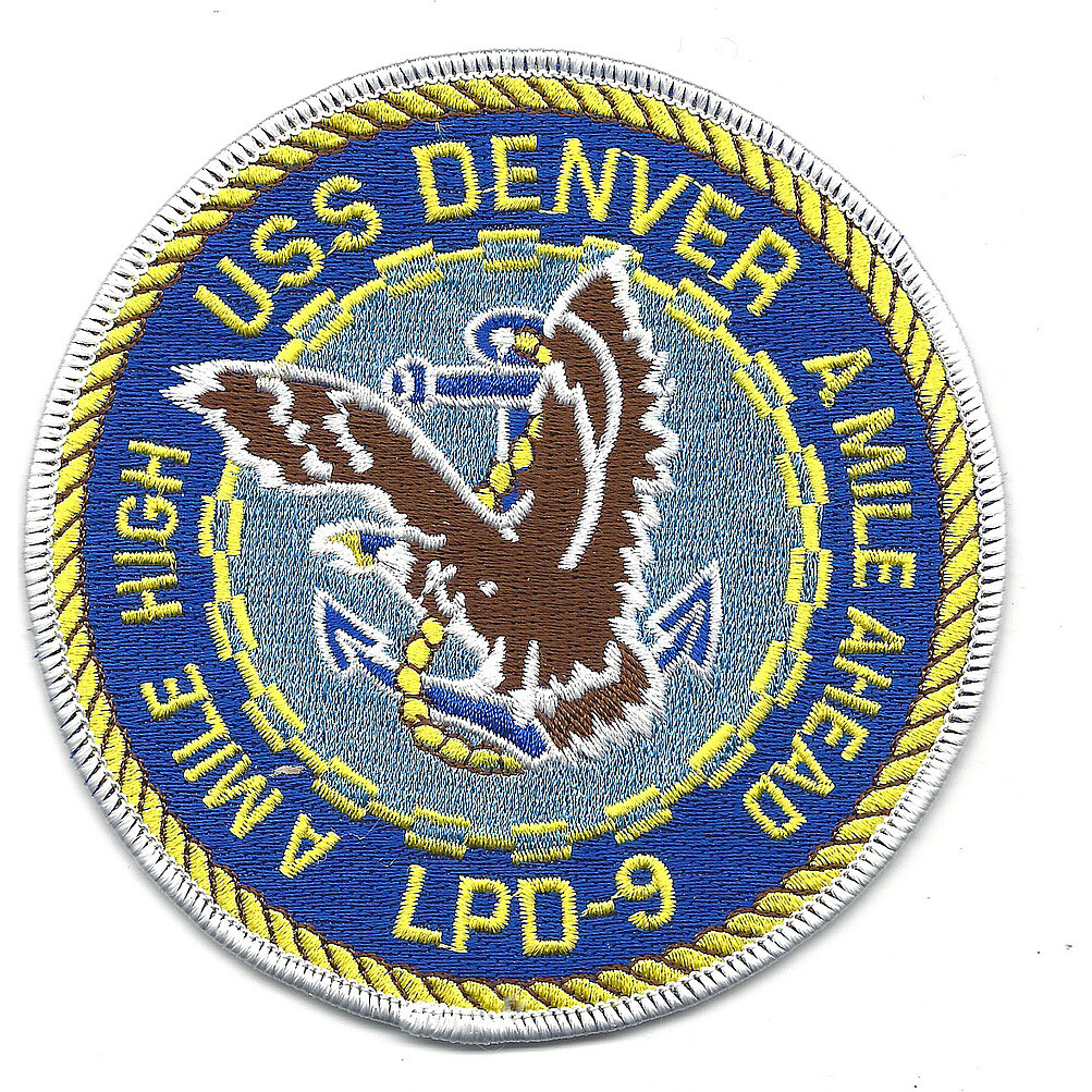 USS Denver LPD-9 Amphibious Transport Dock Ship Patch