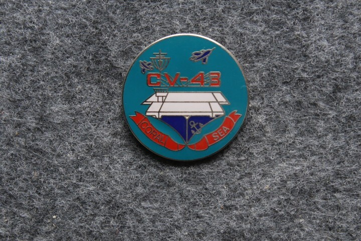 Military Hat | Lapel Pin: U.S.S. Coral Sea CV-43 (1-1/2") Pin