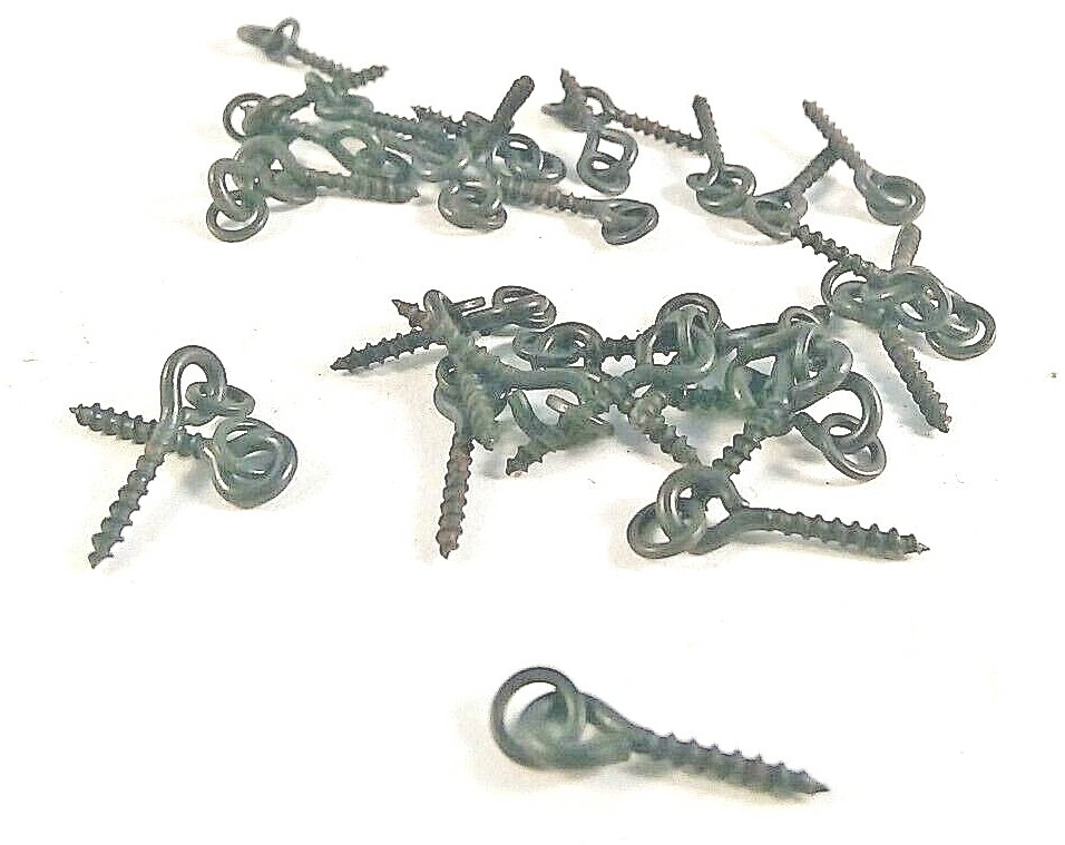 MOD ROUND RING  BAIT SCREWS MATT BLACK 12mm FOR SPINNER / RONNIE RIGS & POP UPS