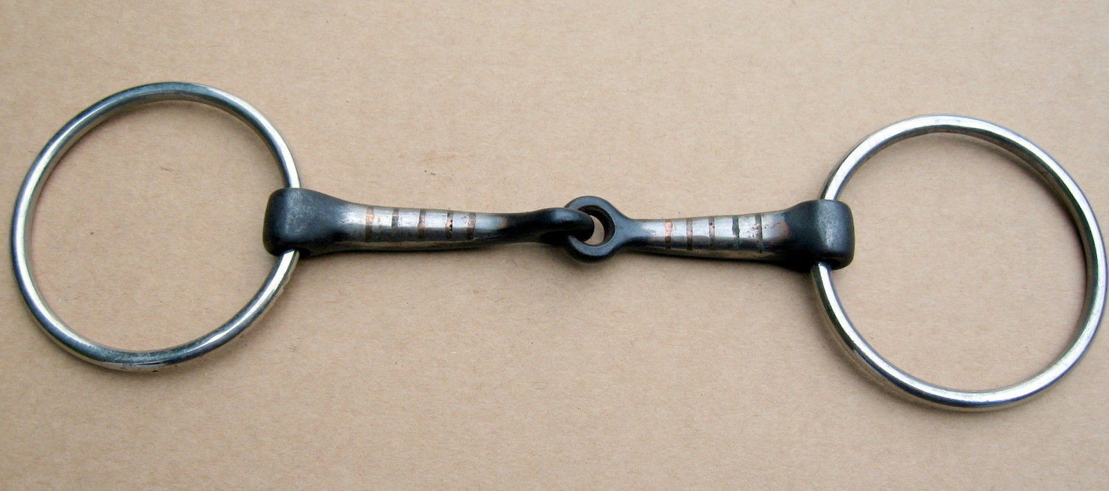Water Snaffle Broken From Sweet Iron With Copper Bars 130mm No. 18