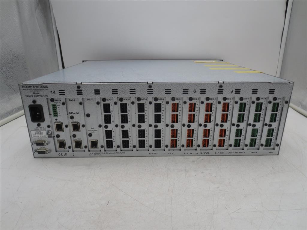 Biamp Tesira SERVER-IO Digital Signal Processor w/ Cards
