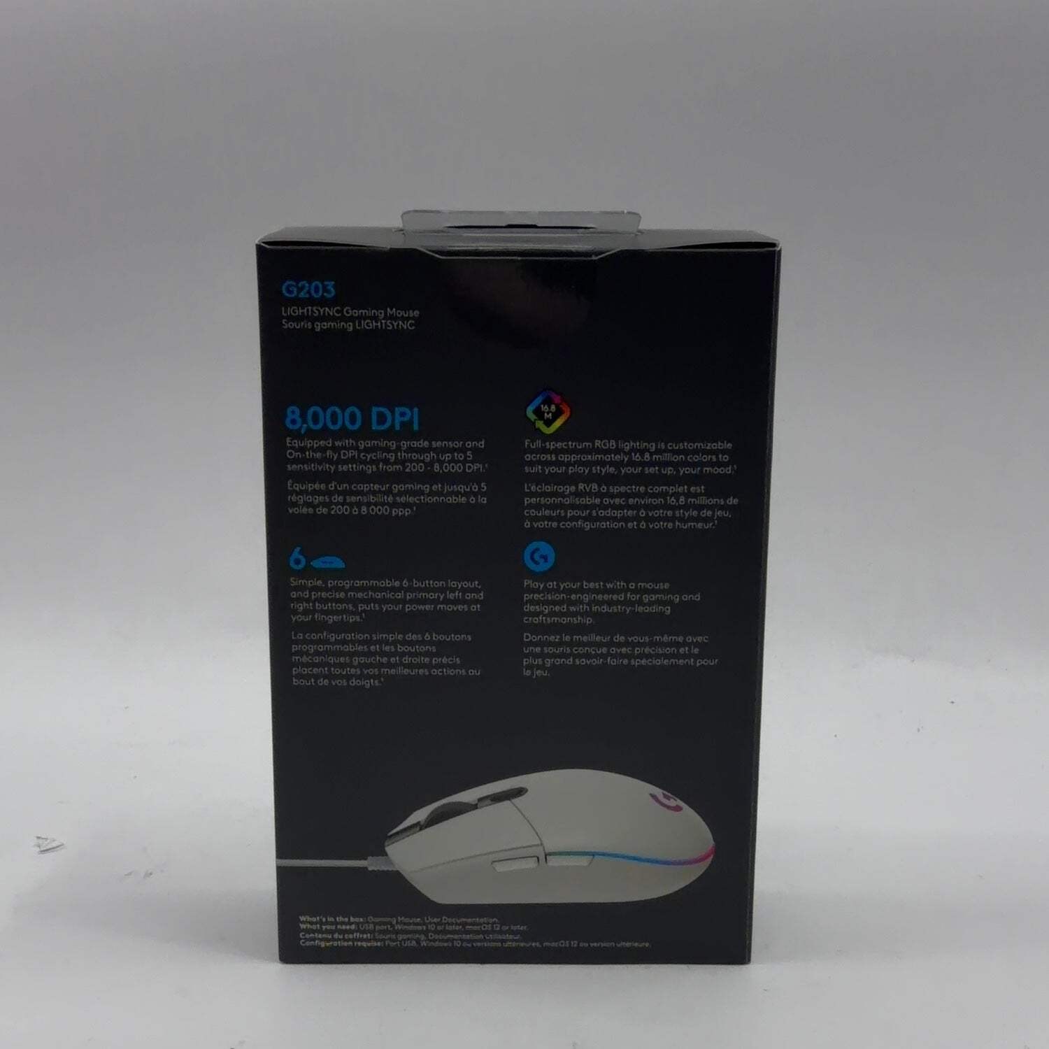 New Logitech G203 LIGHTSYNC Wired Gaming Mouse 910-005791