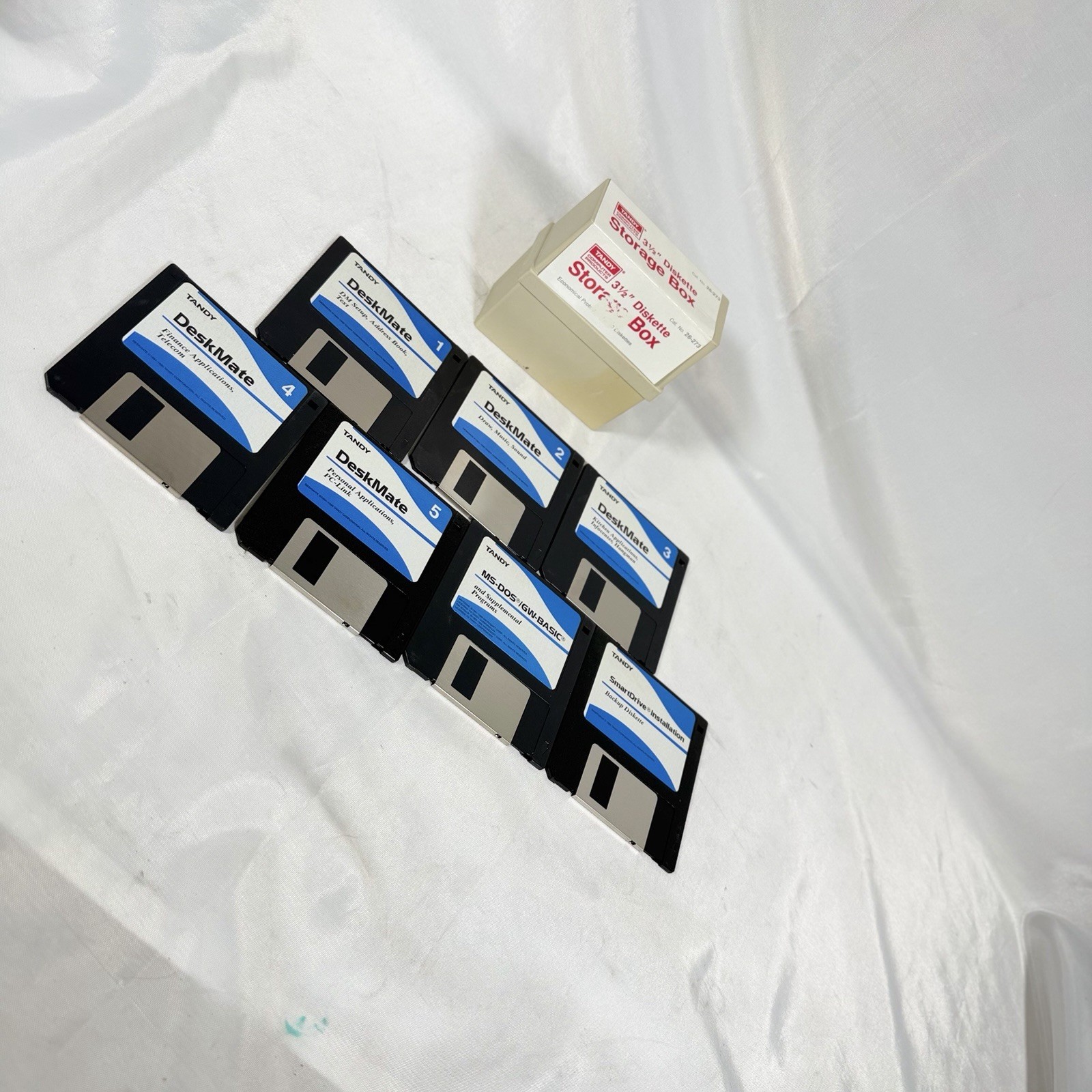 Tandy 1000 DeskMate 1 2 3 4 5 MS-DOS GW-BASIC Floppy Disk Lot OEM