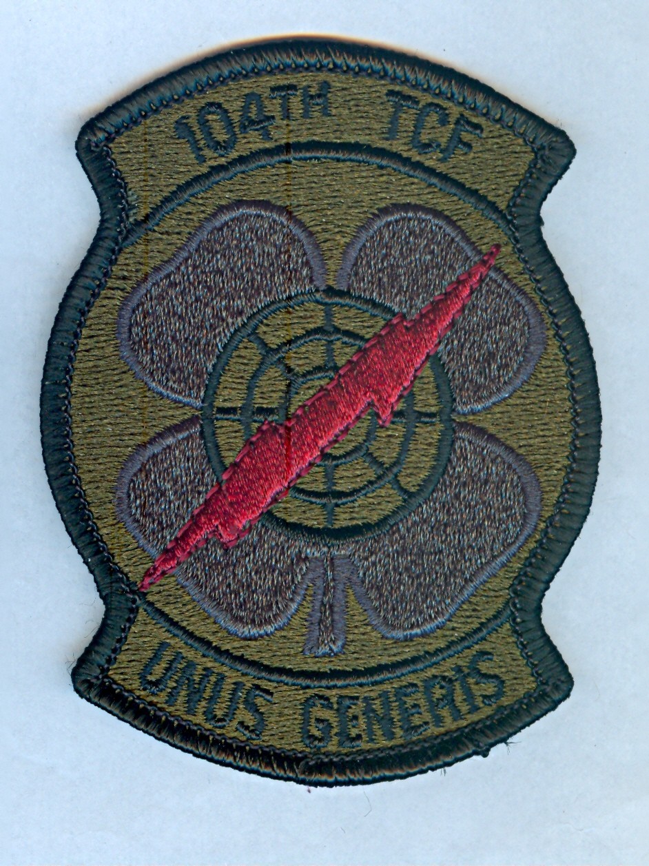 USAF / US Air Force 104th TCF PATCH - WOODLAND SUBDUED .... X