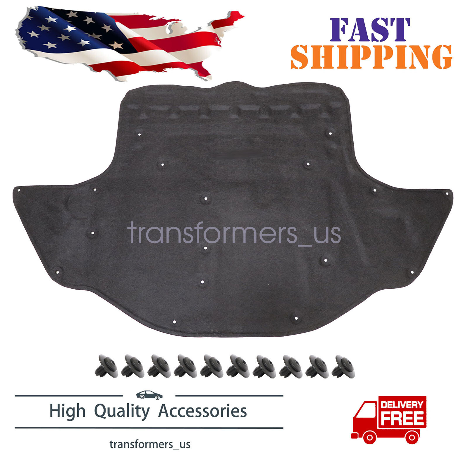 For Mercedes Benz W211 E350 E63 Hood Insulation Pad Liner Heat Shield 2116820626