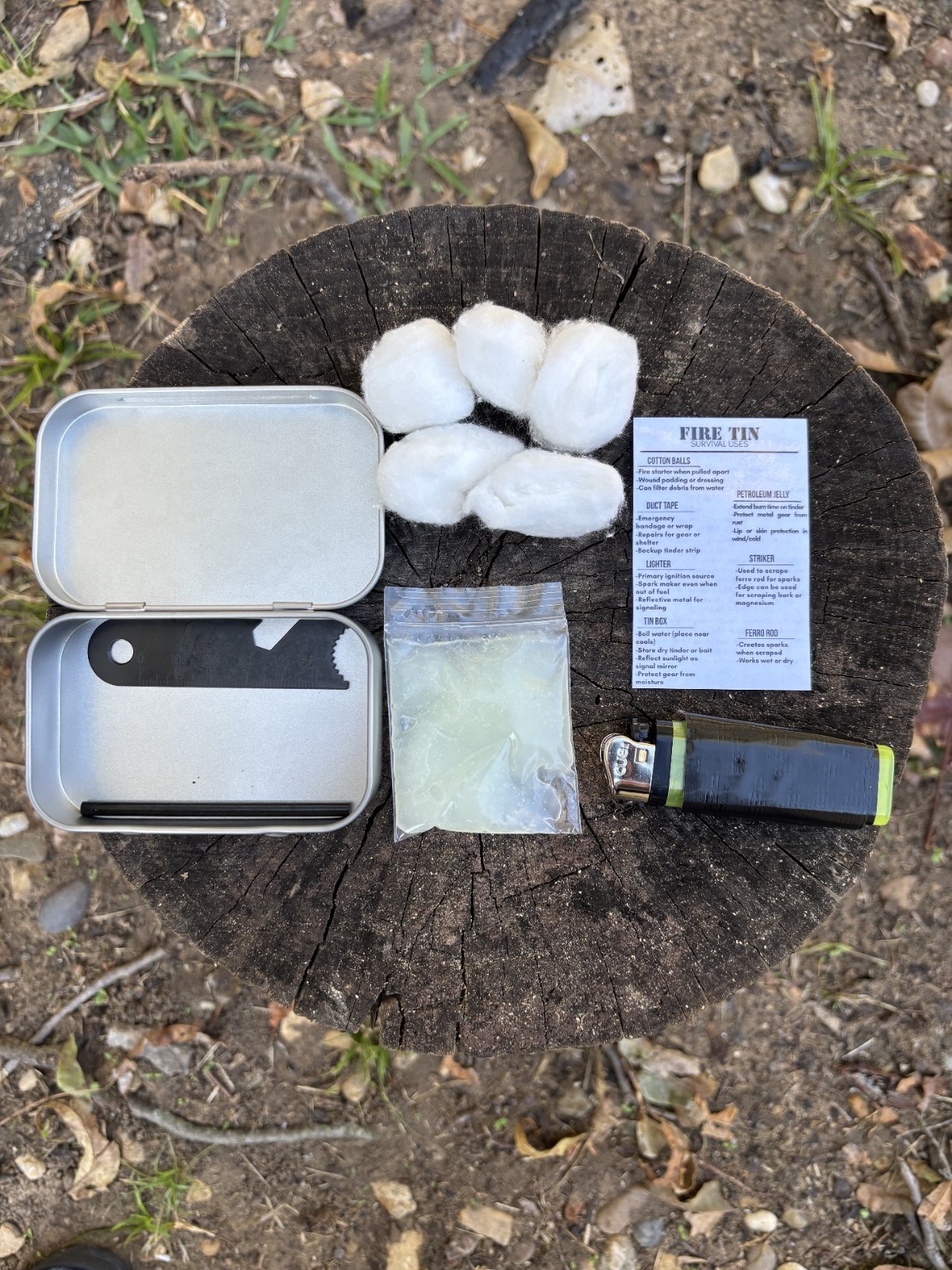 Fire Starting Kit🔥 (Pocket Size) Be Ready Anywhere  Hiking, Camping, Survival.
