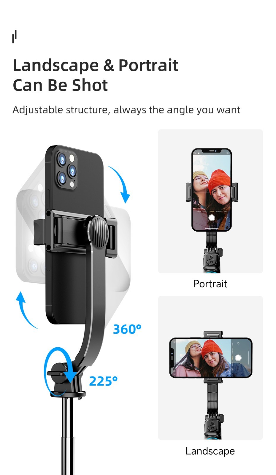 42" Cell Phone Selfie Stick Tripod Wireless Remote Extendable for iPhone/Android