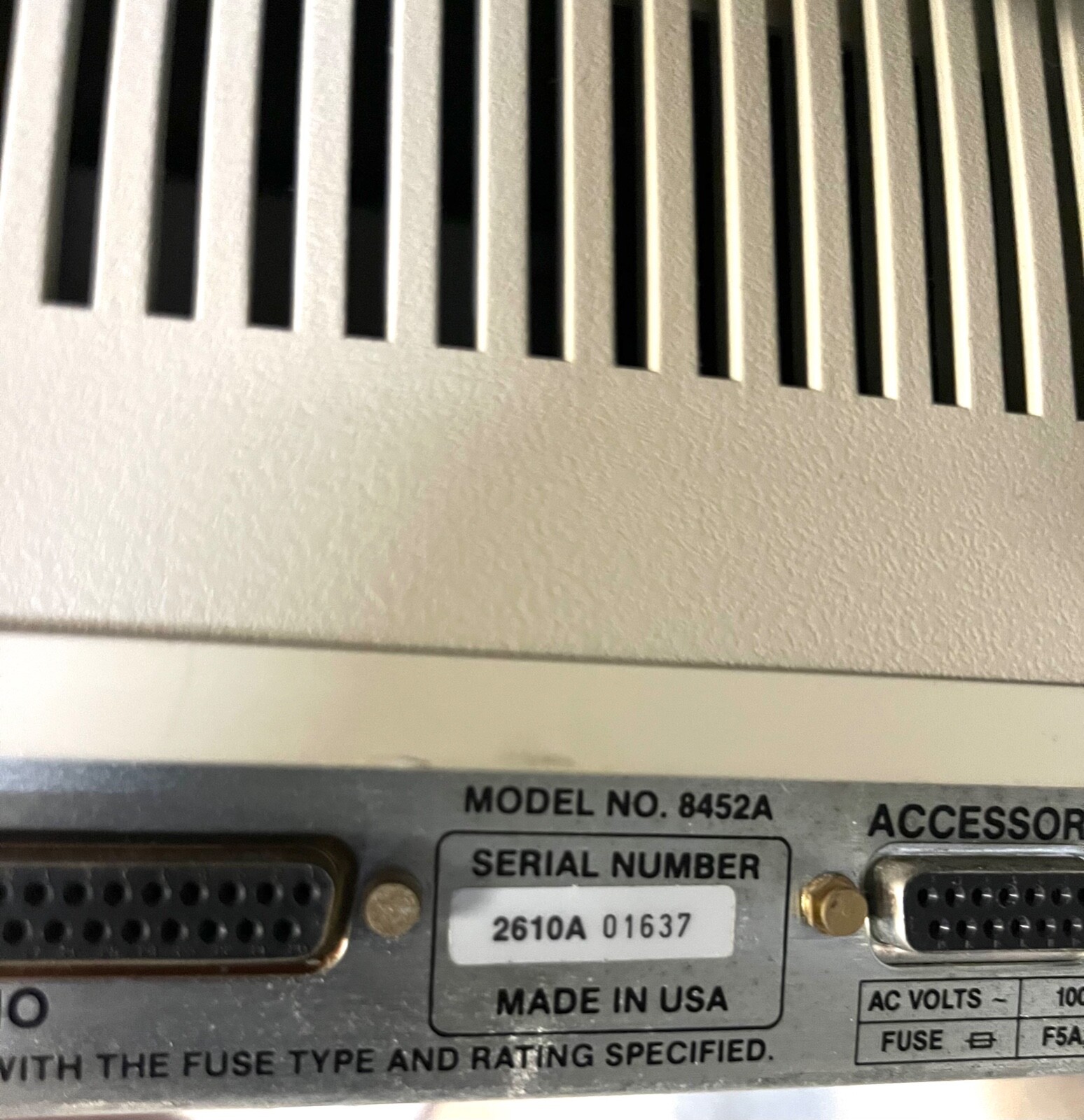HP 8452A Diode Array Spectrophotometer S8037