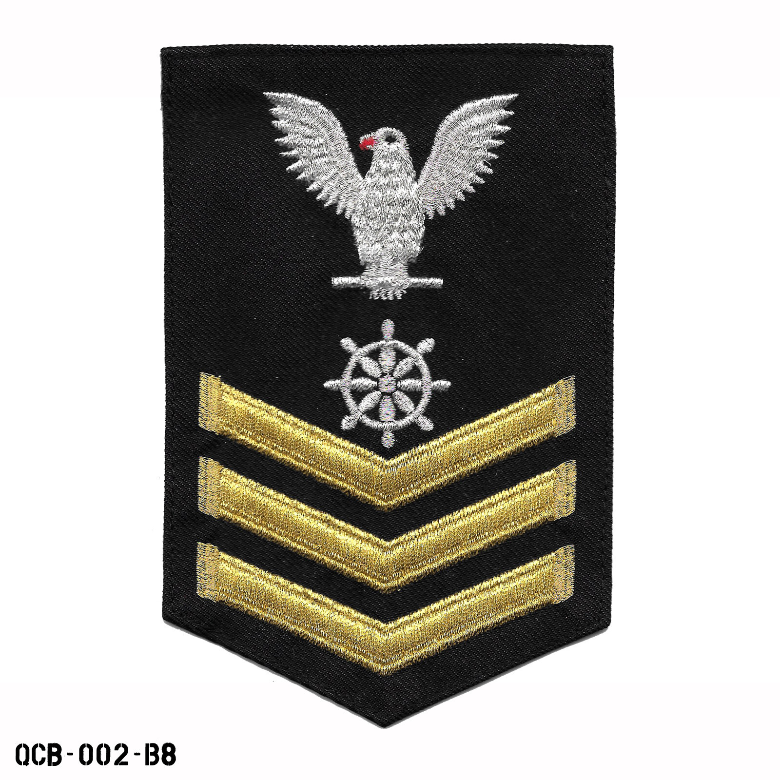US Navy PO1 E-6 Petty Officer First Class Quartermaster Sleeve Patch ~ USA