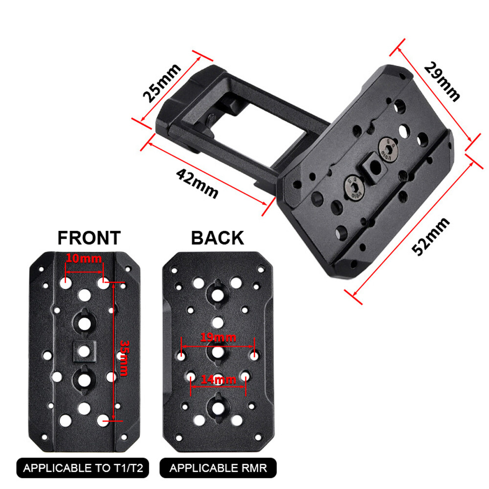 Tactical 45-Degree Picatinny Offset Optic Mount Base For T1 T2 RMR Red Dot Sight