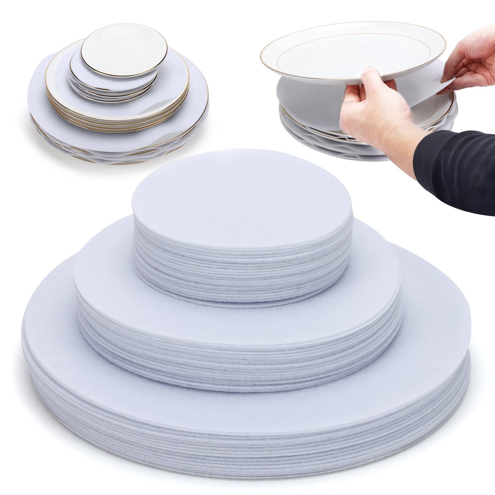 Imncya Plate Separators Storage, Set Of 60 And 3 Different Size, Thick and Pr...